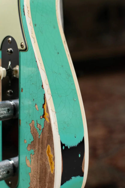 Fender Custom Shop LTD 1960 Telecaster Heavy Relic - Aged Sea Foam Green/3-Tone Sunburst with Hardshell Case
