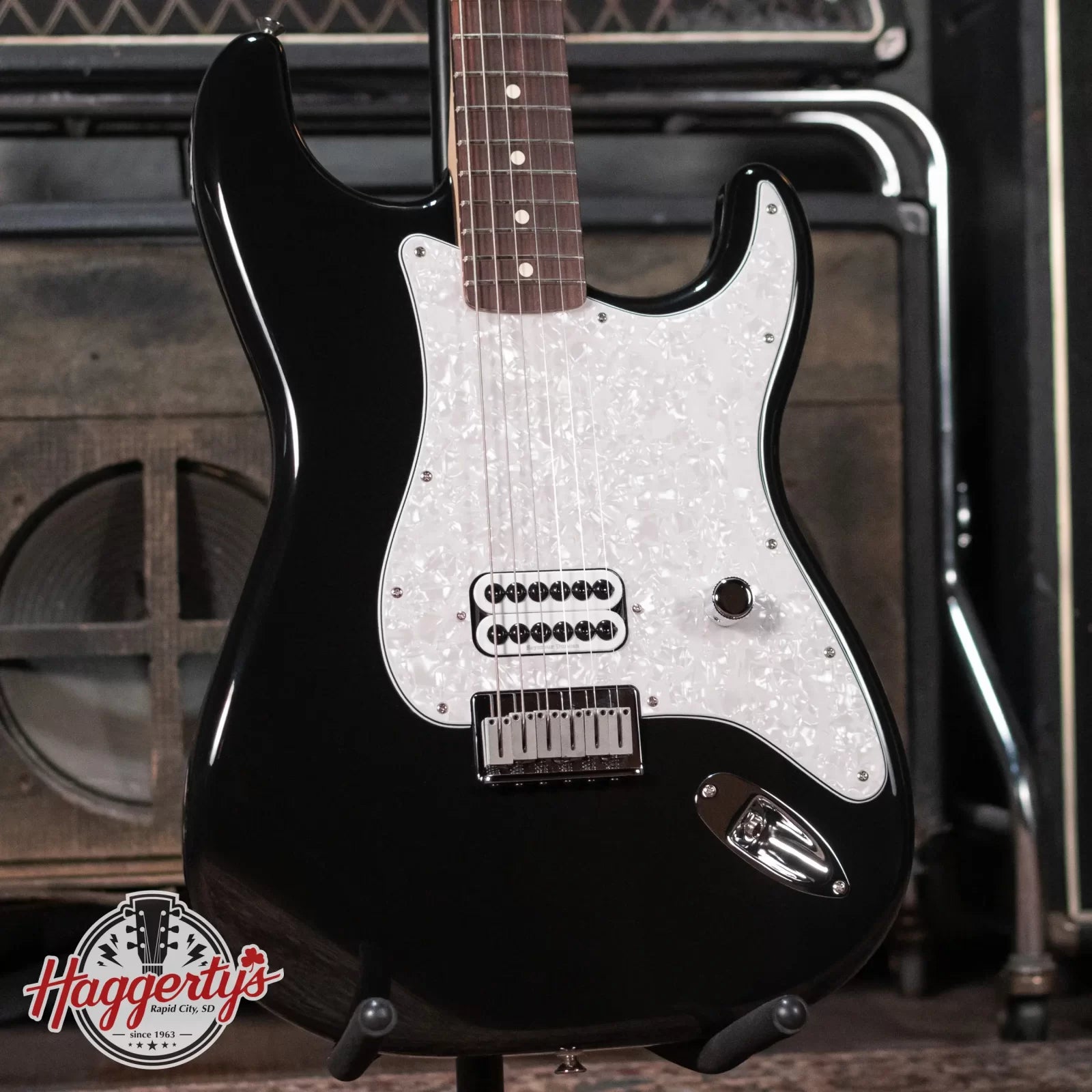 Fender Limited Edition Tom DeLonge Stratocaster Electric Guitar - Black with Deluxe Gig Bag