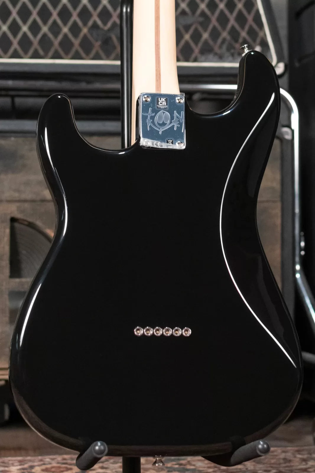 Fender Limited Edition Tom DeLonge Stratocaster Electric Guitar - Black with Deluxe Gig Bag
