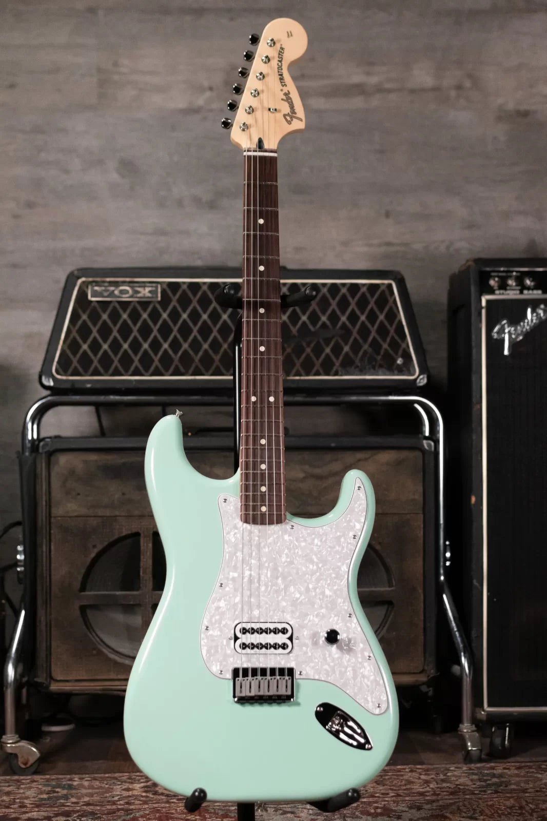 Fender Limited Edition Tom DeLonge Stratocaster Electric Guitar - Surf Green with Deluxe Gig Bag