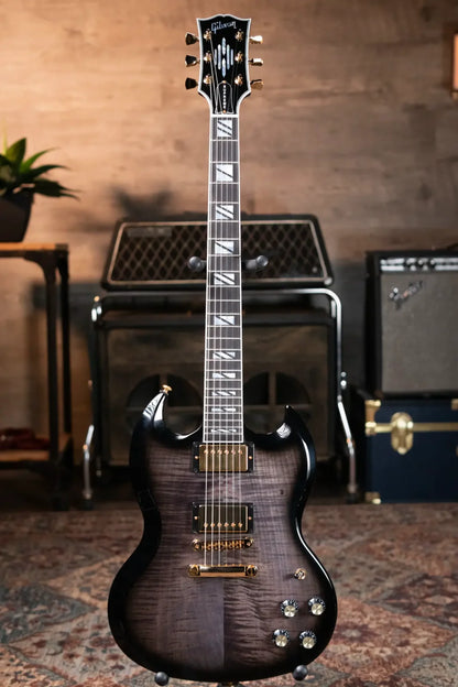 Gibson SG Supreme Electric Guitar - Translucent Ebony Burst with Hardshell Case