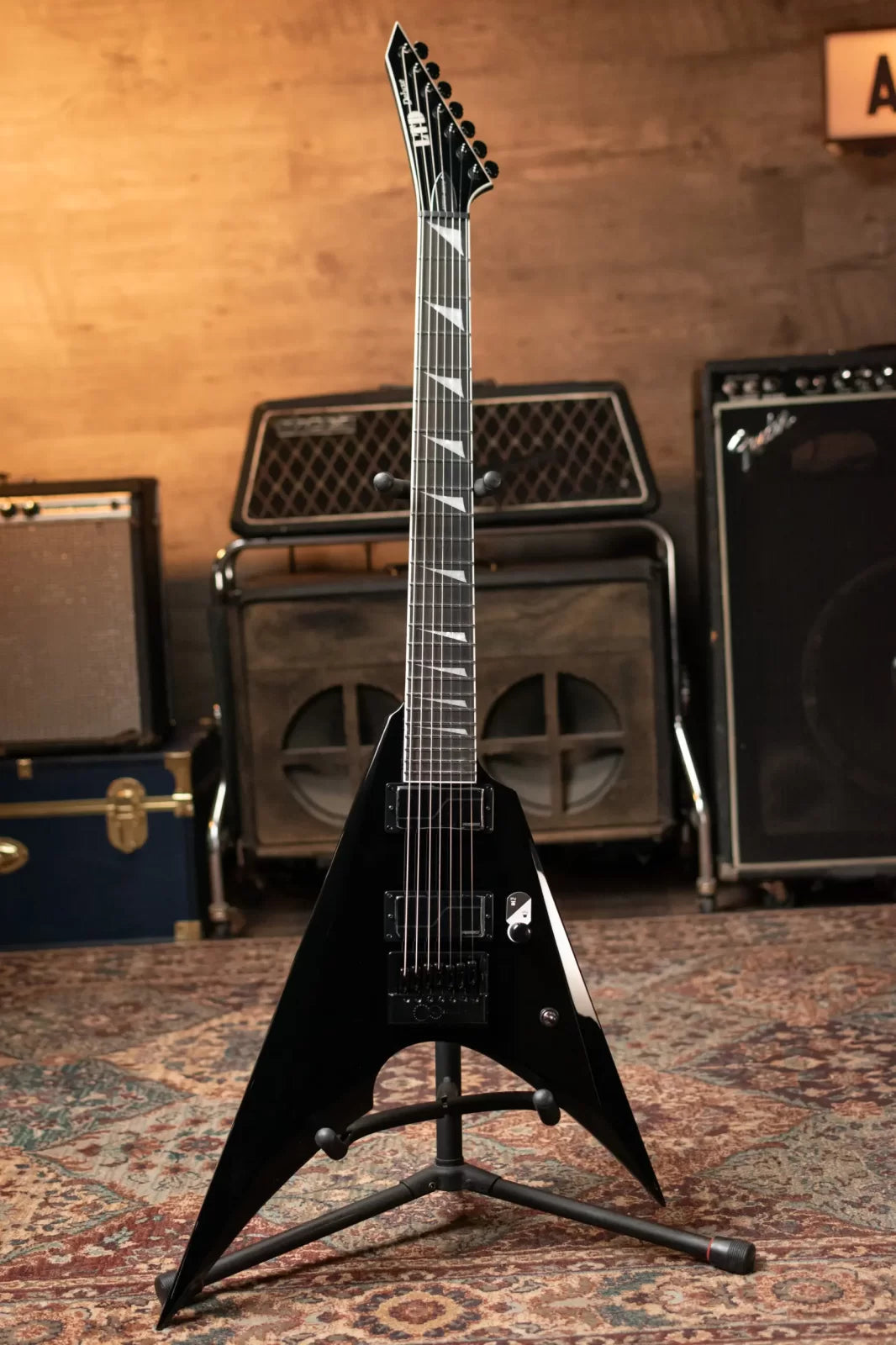 ESP LTD Arrow-1007B Evertune Baritone 7-String Electric Guitar - Black