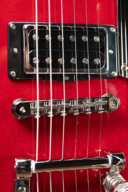 Duesenberg Starplayer TV Semi-Hollow Electric Guitar - Red Sparkle with Hardshell Case