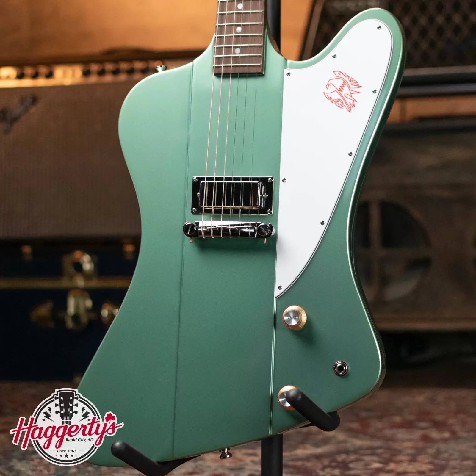 Epiphone 1963 Firebird Electric Guitar - Inverness Green with Hardshell Case