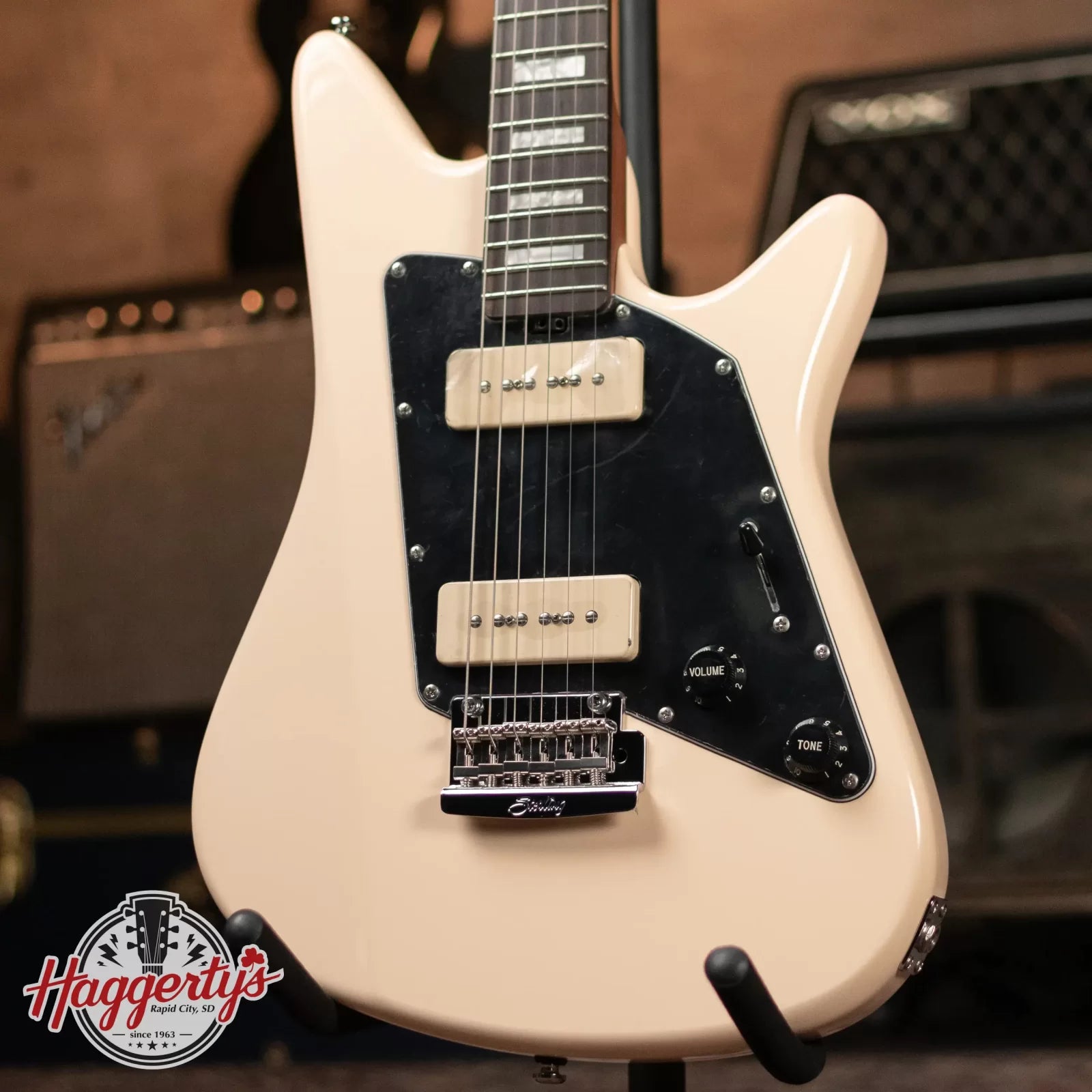 Sterling by Music Man Albert Lee P90 AL40P - Vintage Cream - Floor Model