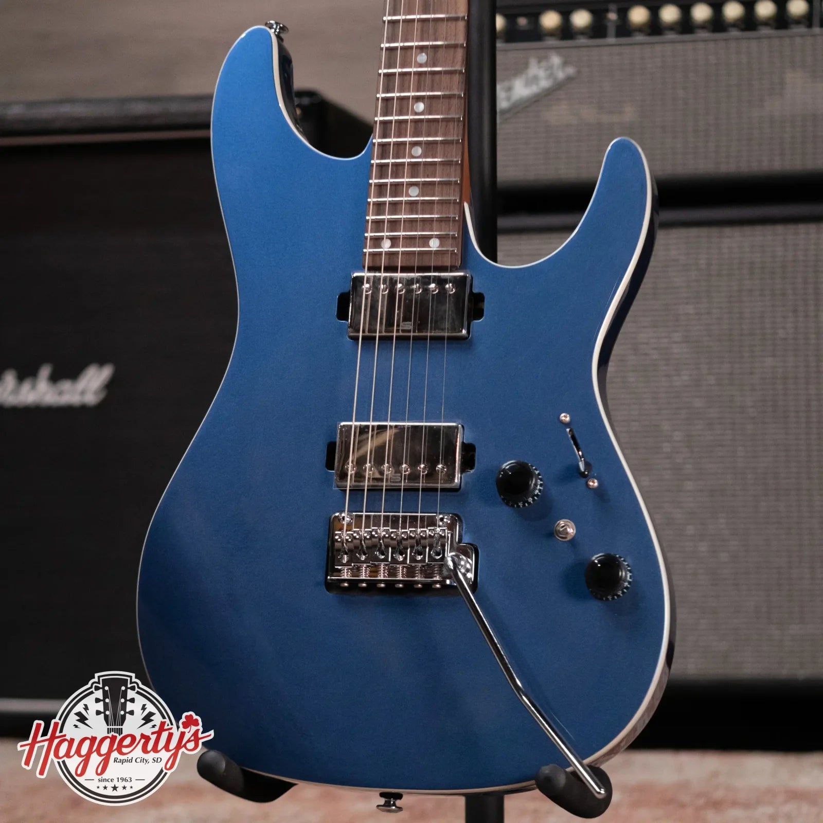 Ibanez Premium AZ42P1PBE Electric Guitar - Prussian Blue Metallic with Gig Bag