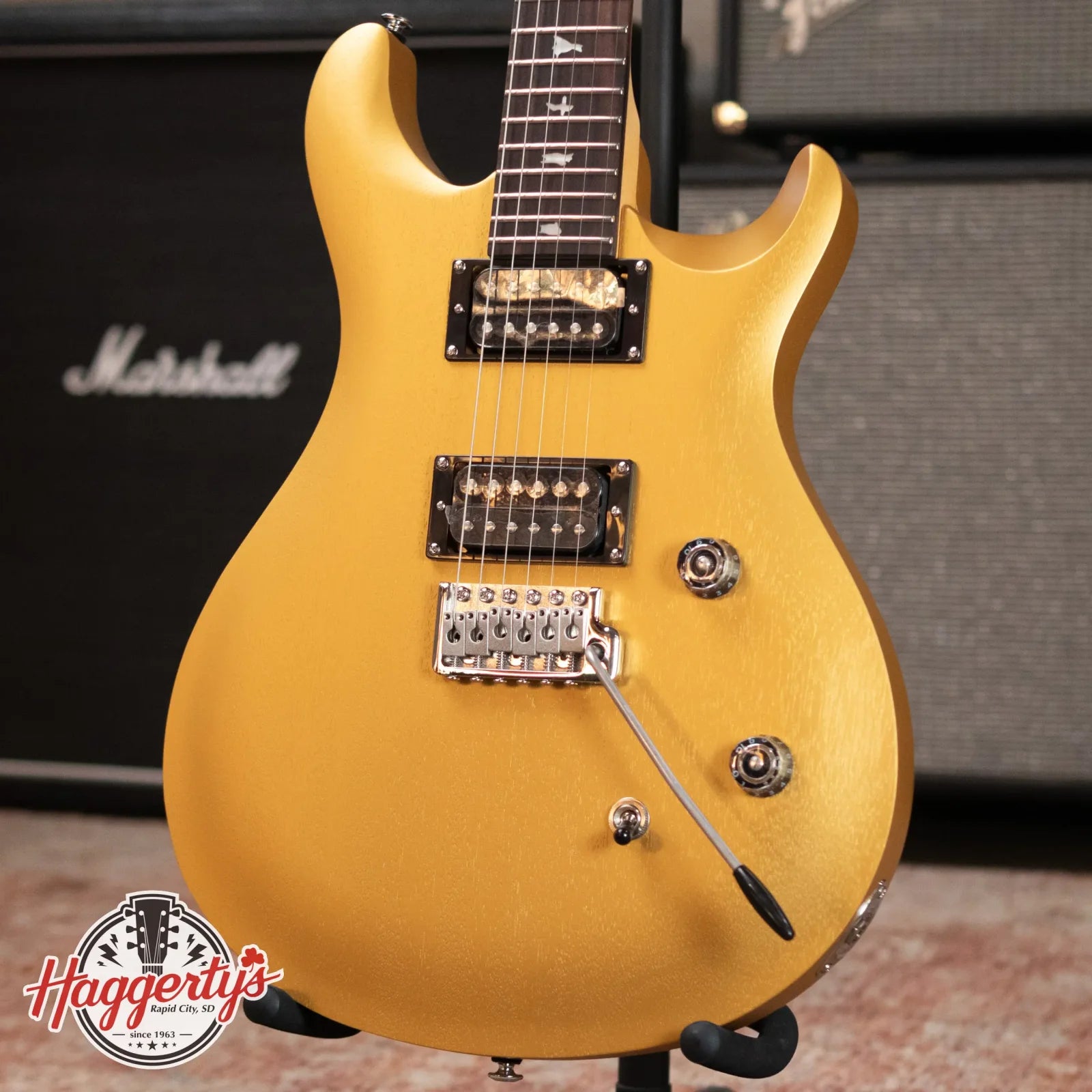 PRS SE CE 24 Standard Satin Electric Guitar - Metallic Gold with Gig Bag
