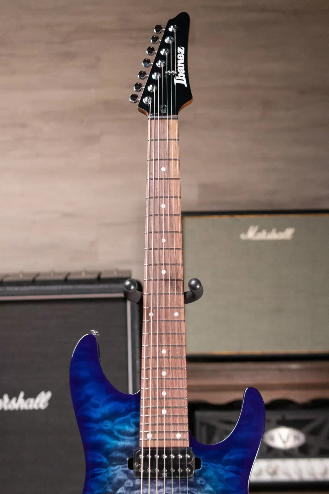 Ibanez AZ427P2QMTUB 7-String Electric Guitar - Twilight Blue Burst