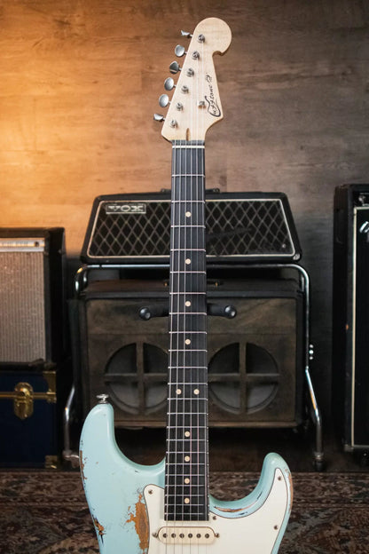Luxxtone Choppa S - Daphne Blue over Sunburst with Hardshell Case
