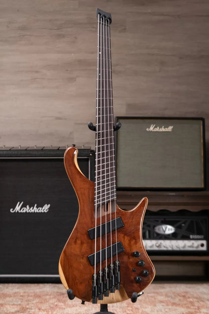 Ibanez EHB1265MSNML Ergonomic Headless 5-String Bass - Natural Mocha with Gig Bag