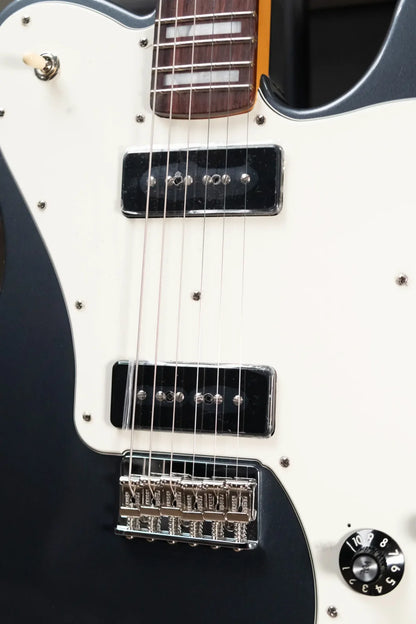 new 8.2 lb Fender Limited Edition Chris Shiflett Cleaver Telecaster Deluxe Charcoal Frost Metallic with Hardshell Case haggertys 10