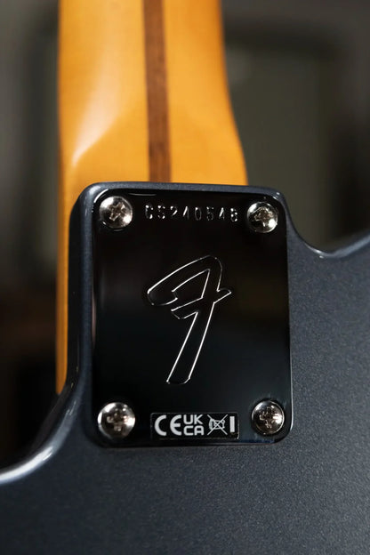 new 8.2 lb Fender Limited Edition Chris Shiflett Cleaver Telecaster Deluxe Charcoal Frost Metallic with Hardshell Case haggertys 13