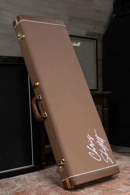 new 8.2 lb Fender Limited Edition Chris Shiflett Cleaver Telecaster Deluxe Charcoal Frost Metallic with Hardshell Case haggertys 14