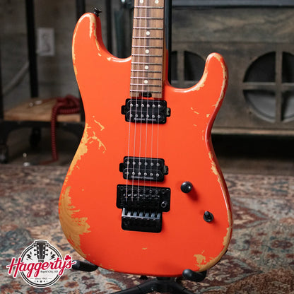 Charvel Pro-Mod Relic San Dimas Style 1 HH FR PF - Weathered Orange with Multi-Fit Gig Bag