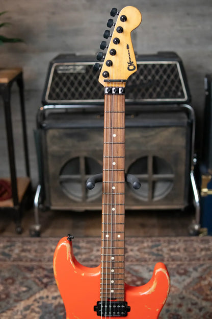 Charvel Pro-Mod Relic San Dimas Style 1 HH FR PF - Weathered Orange with Multi-Fit Gig Bag
