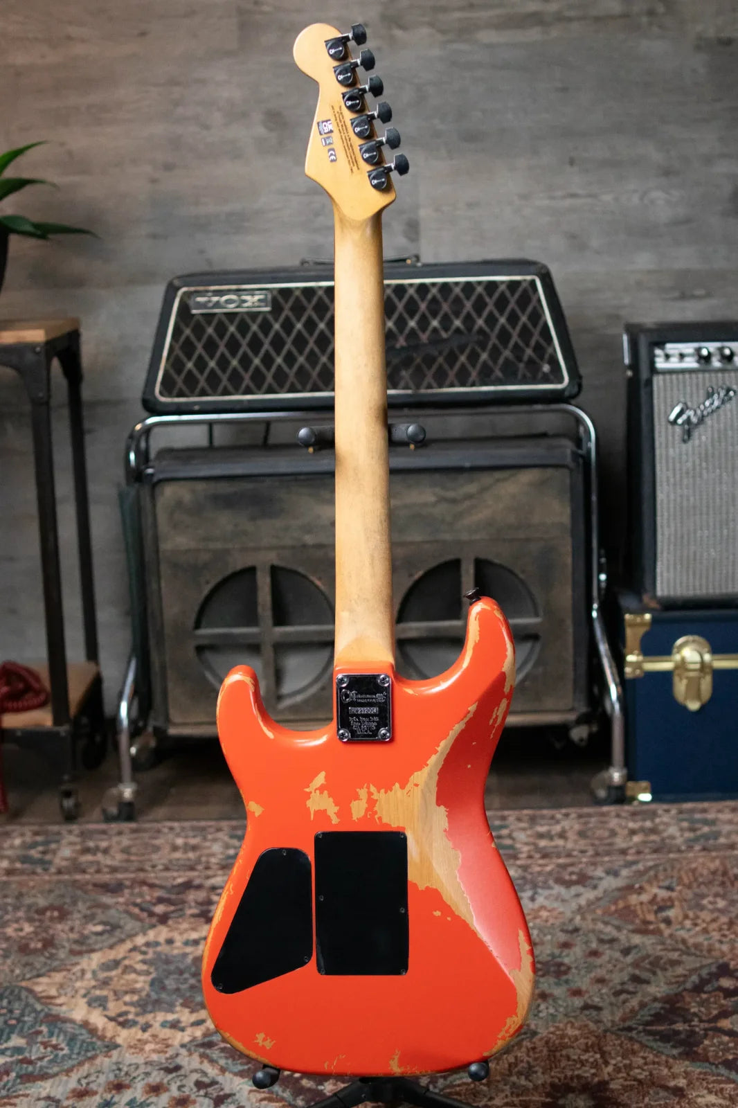 Charvel Pro-Mod Relic San Dimas Style 1 HH FR PF - Weathered Orange with Multi-Fit Gig Bag