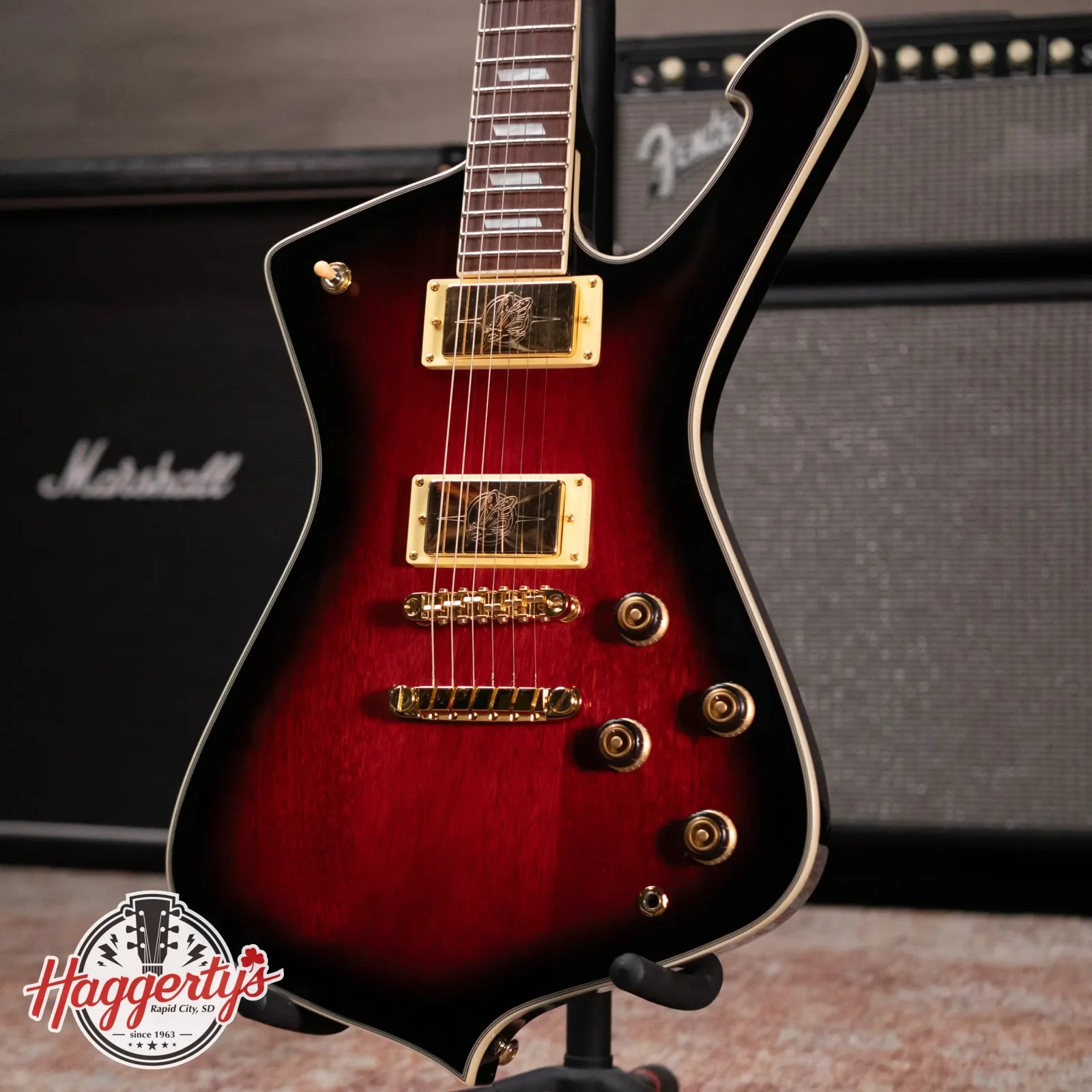 Ibanez Iceman IC420AAB Electric Guitar - Antique Autumn Burst