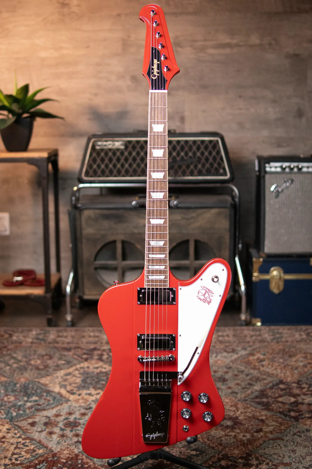 Epiphone 1963 Firebird V - Ember Red with Hardshell Case