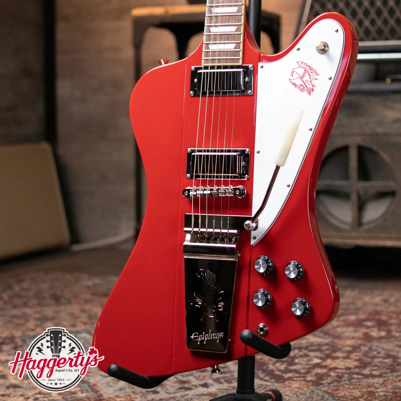 Epiphone 1963 Firebird V - Ember Red with Hardshell Case