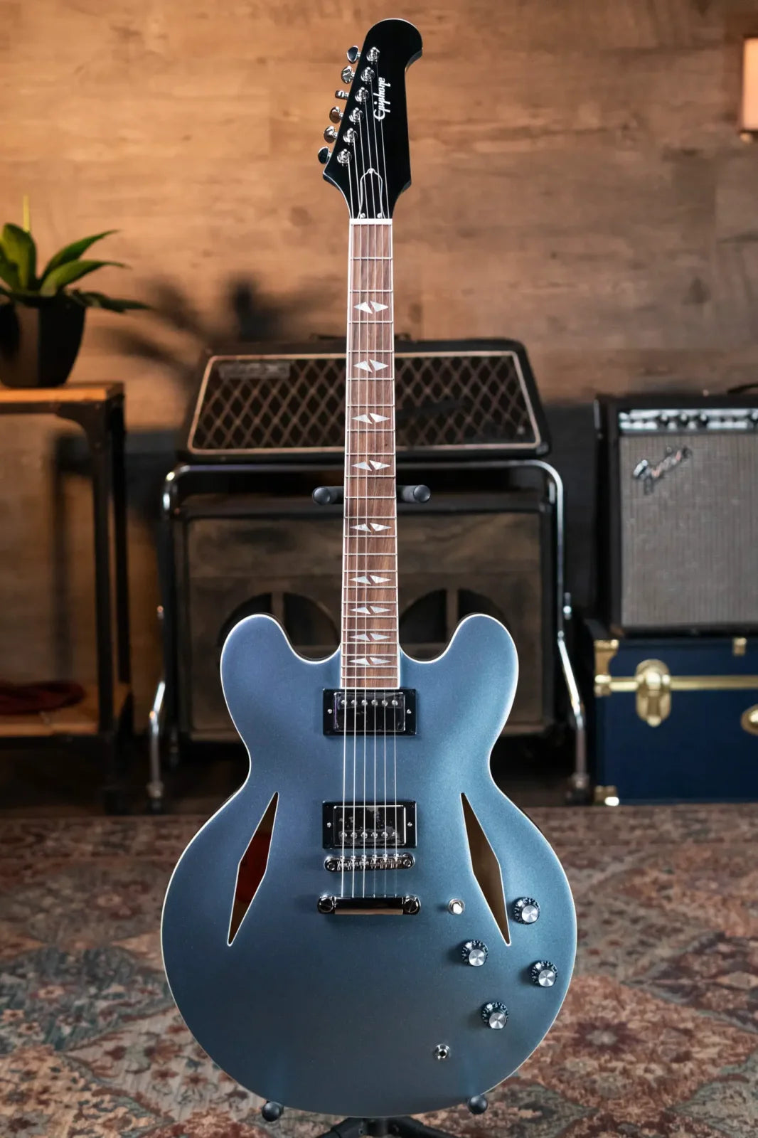 Epiphone Dave Grohl DG-335 Semi-Hollow - Pelham Blue with Hardshell Case