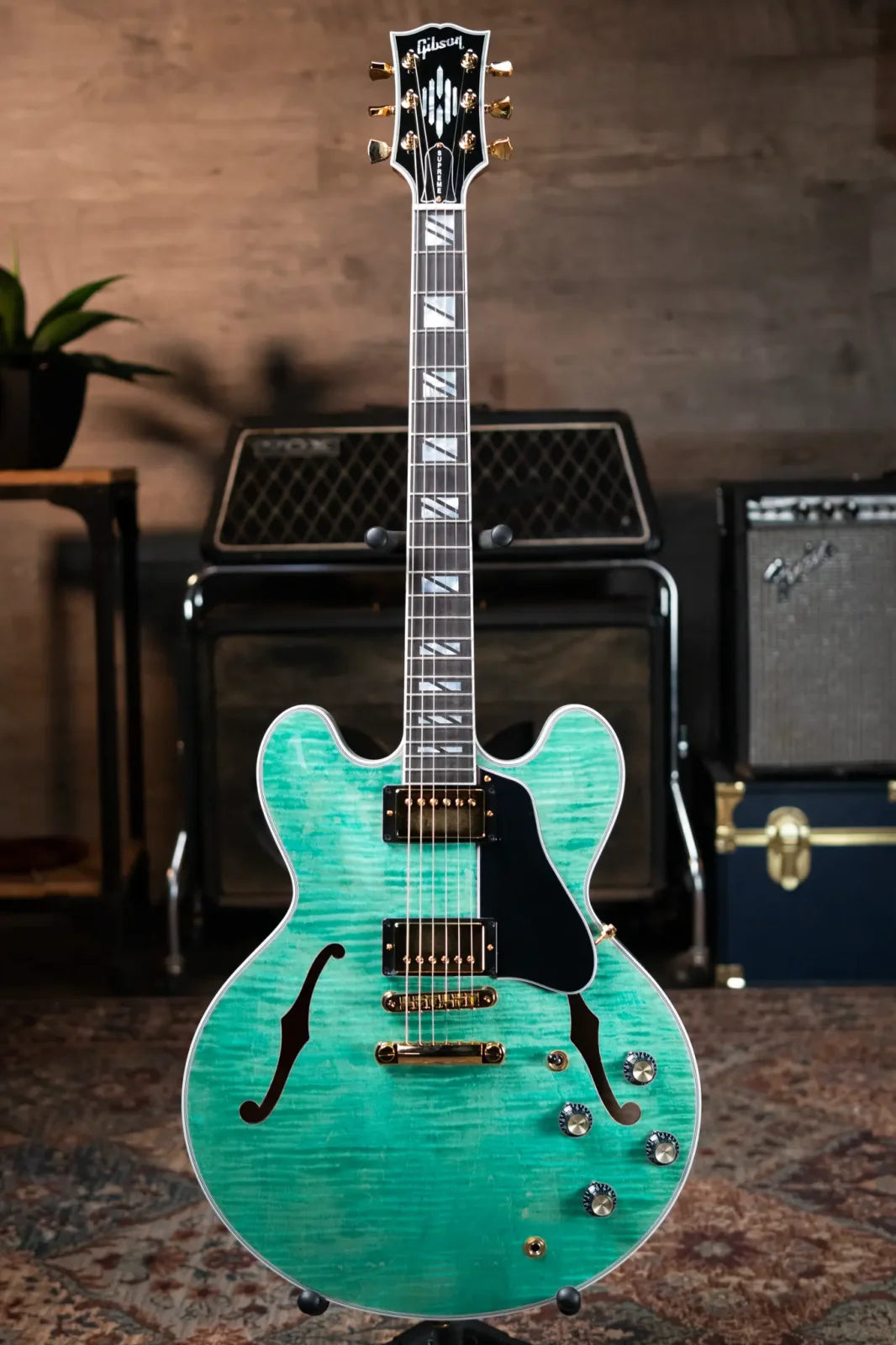 Gibson ES Supreme Semi-Hollow Electric - Seafoam Green with Hardshell Case