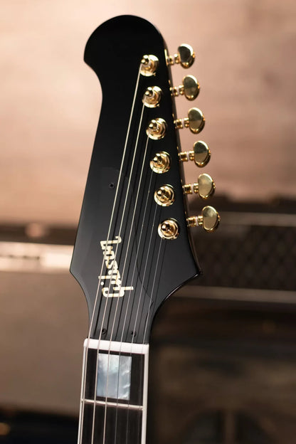 Gibson Firebird Custom Shop, Ebony Fingerboard Electric Guitar - Gloss Ebony with Hardshell Case - Floor Model