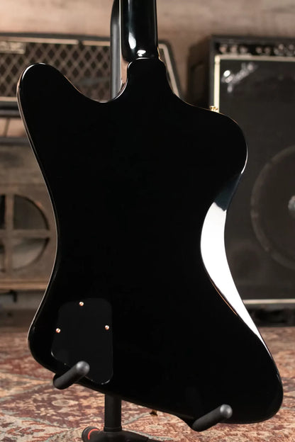 Gibson Firebird Custom Shop, Ebony Fingerboard Electric Guitar - Gloss Ebony with Hardshell Case - Floor Model