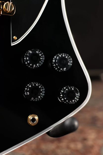 Gibson Firebird Custom Shop, Ebony Fingerboard Electric Guitar - Gloss Ebony with Hardshell Case - Floor Model