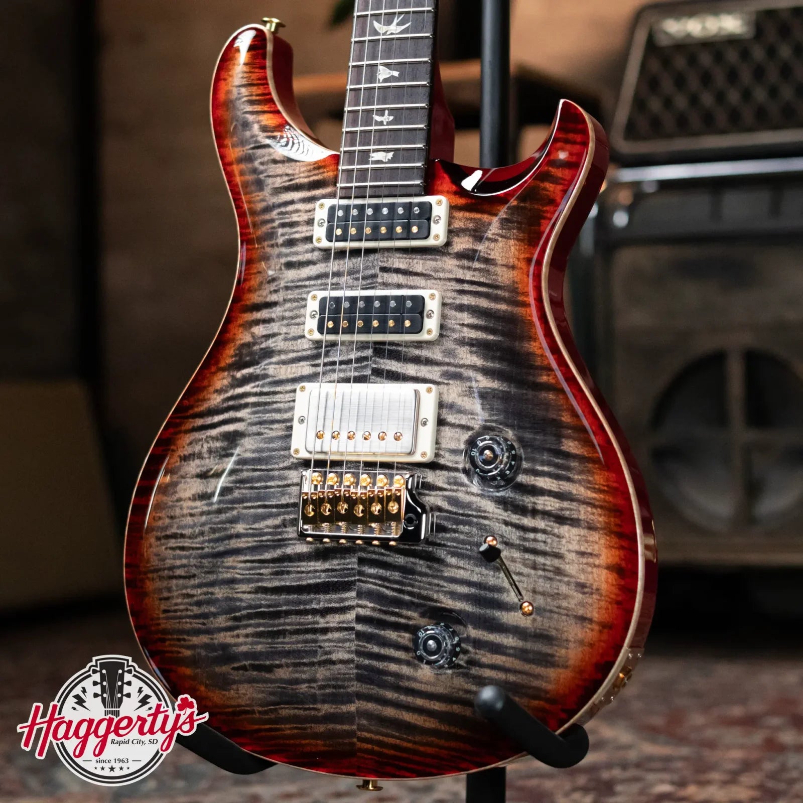 PRS Studio 22 10-Top - Charcoal Cherry Burst with Hardshell Case