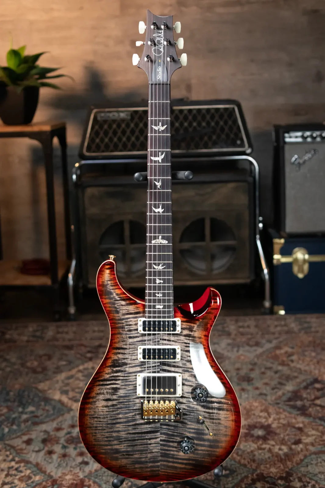 PRS Studio 22 10-Top - Charcoal Cherry Burst with Hardshell Case