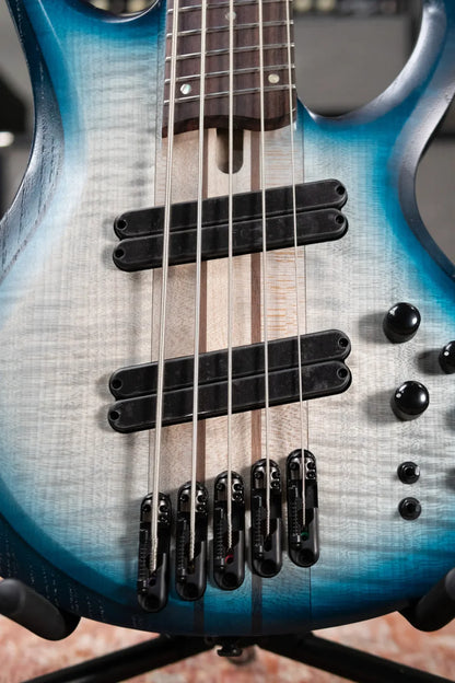 Ibanez BTB705LMCTL Bass Workshop Multi-Scale 5-String Electric Bass - Cosmic Blue Starburst Low Gloss