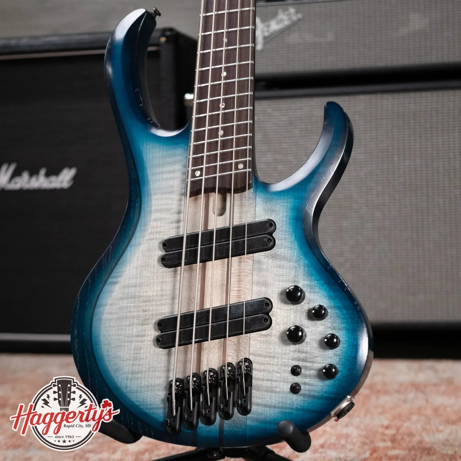 Ibanez BTB705LMCTL Bass Workshop Multi-Scale 5-String Electric Bass - Cosmic Blue Starburst Low Gloss