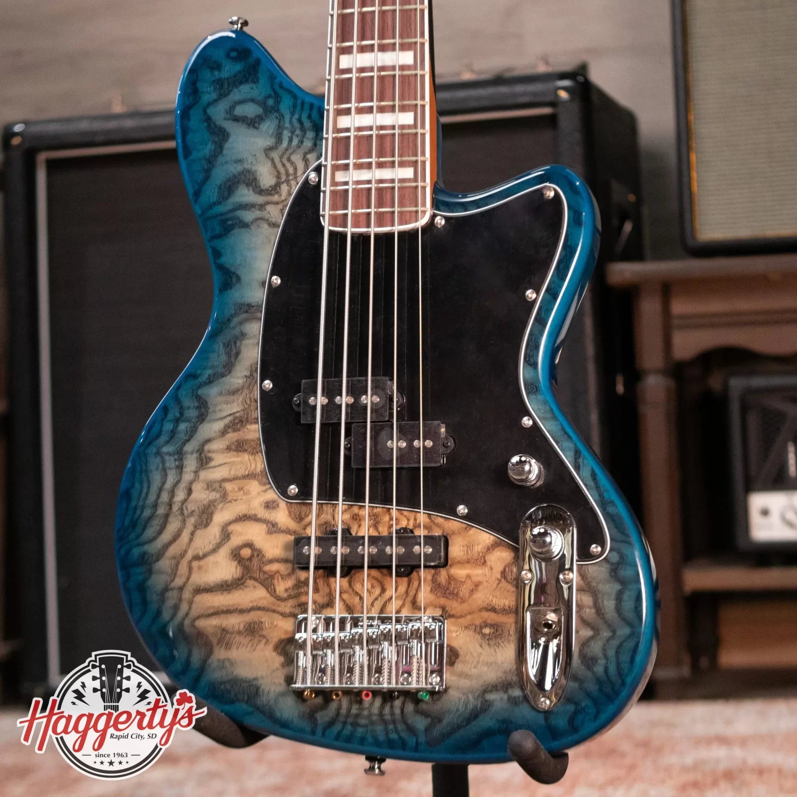 Ibanez TMB405TACBS Talman Standard 5-String Bass - Cosmic Blue Starburst