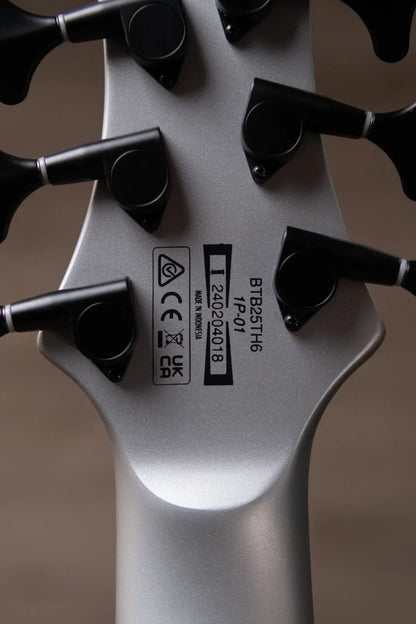 Ibanez BTB25TH6SLM 6-String Bass Guitar - Silver Blizzard Matte