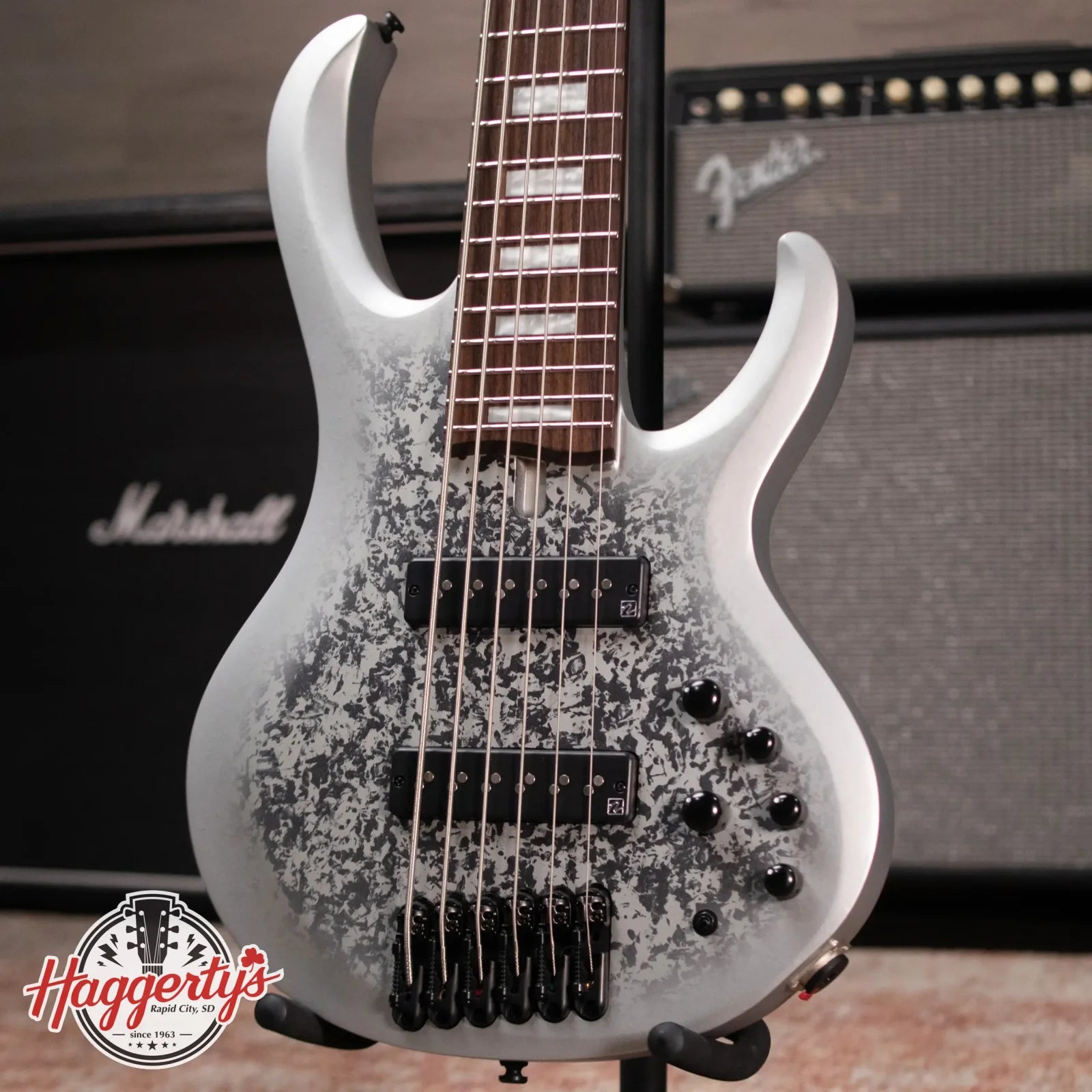 Ibanez BTB25TH6SLM 6-String Bass Guitar - Silver Blizzard Matte