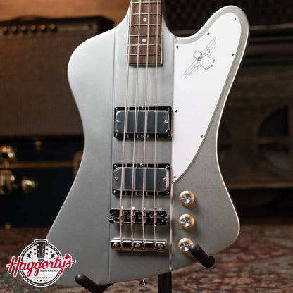 Epiphone Thunderbird '64 Electric Bass Guitar - Silver Mist with Premium Gig Bag