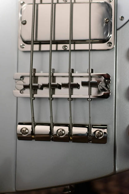 Epiphone Thunderbird '64 Electric Bass Guitar - Silver Mist with Premium Gig Bag