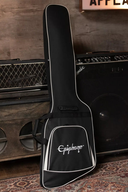 Epiphone Thunderbird '64 Electric Bass Guitar - Silver Mist with Premium Gig Bag