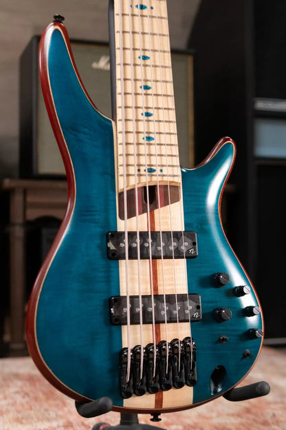 Ibanez SR1426BCGL Premium 6-String Electric Bass - Caribbean Green Low Gloss