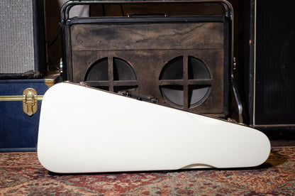 Bobelock 1029 Fiberglass Arrow Mandolin Case- Ivory/Blue