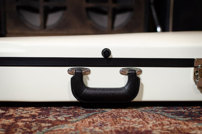 Bobelock 1029 Fiberglass Arrow Mandolin Case- Ivory/Blue