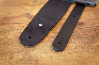 D'Addario Outrun Printed Leather Guitar Strap, Power Grid