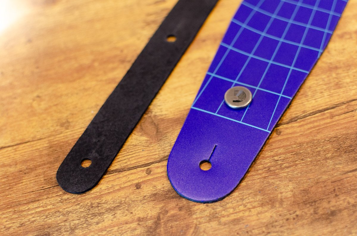 D'Addario Outrun Printed Leather Guitar Strap, Sunset