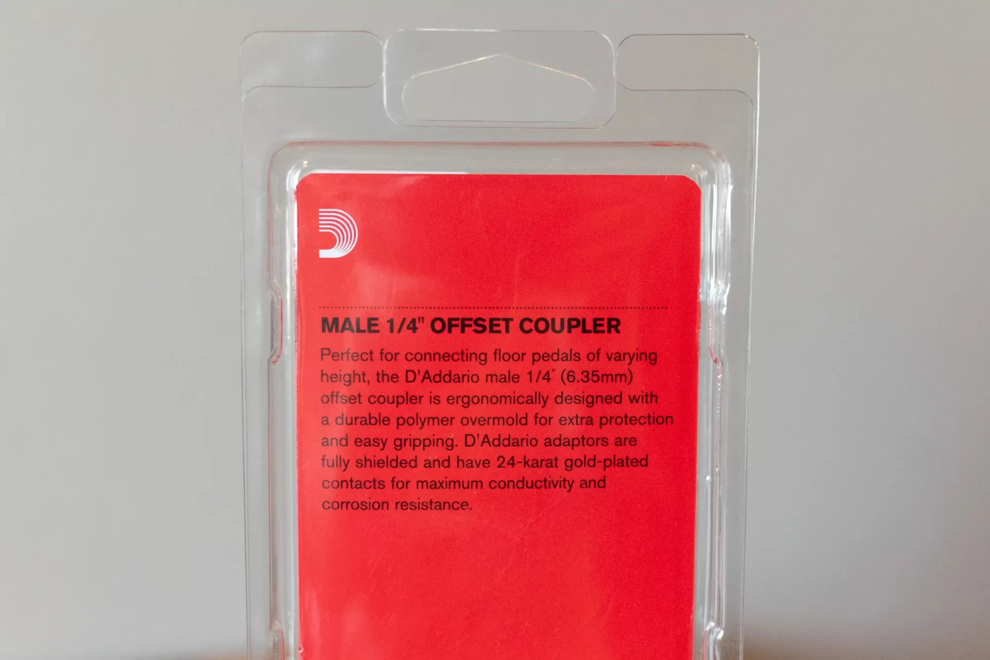 D'Addario 1/4 Inch Male Mono Offset Adaptor