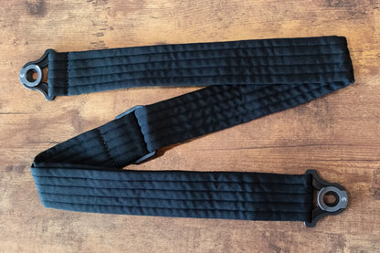D'Addario Auto Lock Guitar Strap Black Padded Stripes