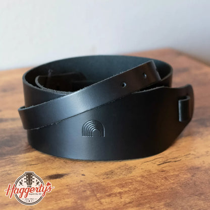 new D Addario Classic Leather Banjo Strap Black haggertys 1