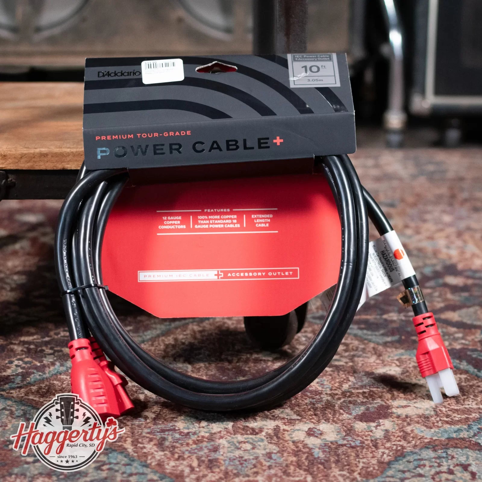 D'Addario IEC to NEMA Plug Power Cable+, 10FT (North America)