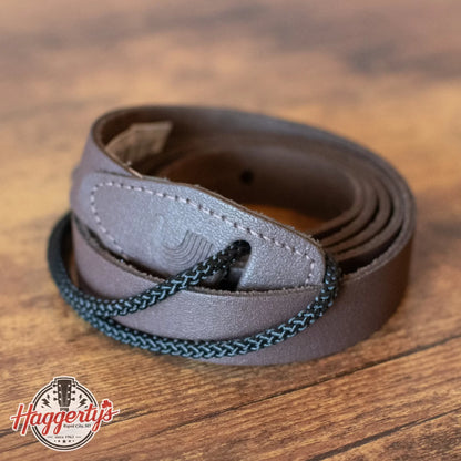new D Addario Leather Mandolin Strap Brown haggertys 1