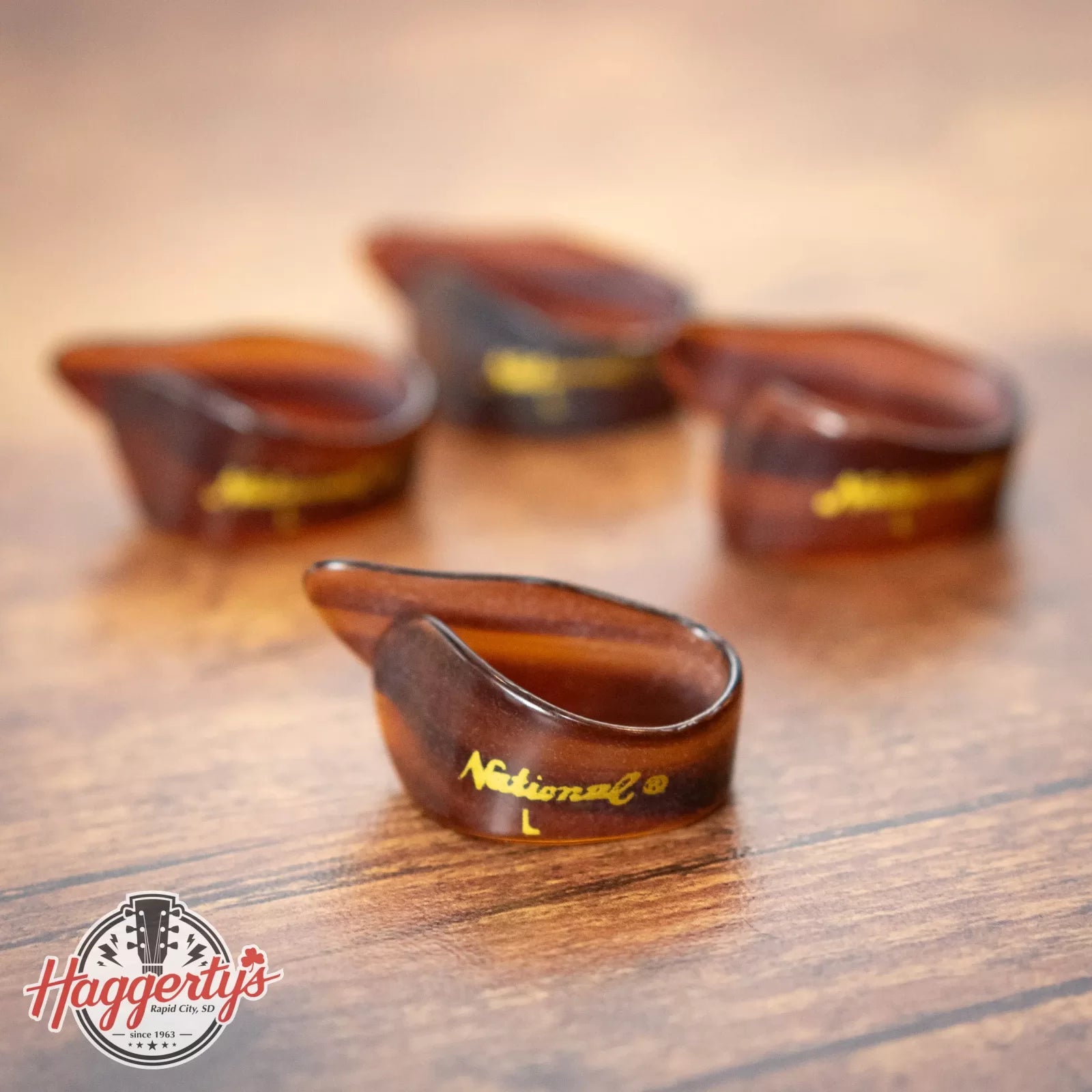 D'Addario National Celluloid Thumb Picks, Large Tortoiseshell - 4-Pack