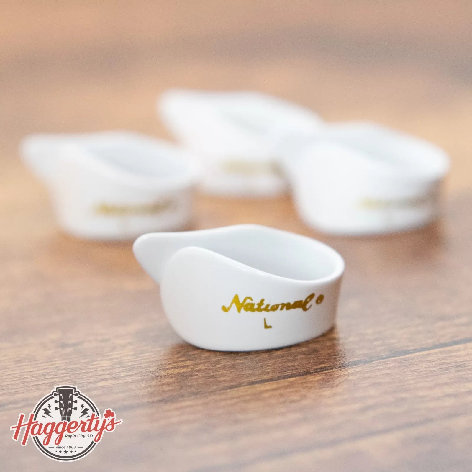 D'Addario National Celluloid Thumb Picks, Large White - 4-Pack